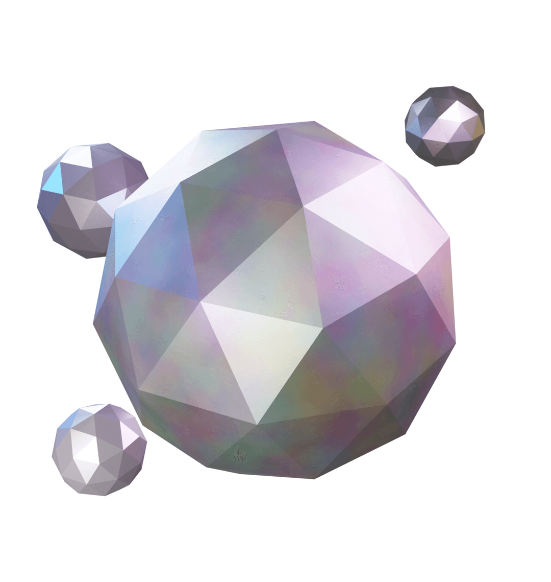 Globe-like chromed polygons